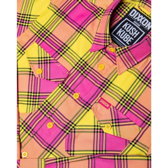 DIXXON Flannel Mens Sz L Kush Kube 420 Edibiles Collab Brand New in Sealed Bag - Picture 1 of 4